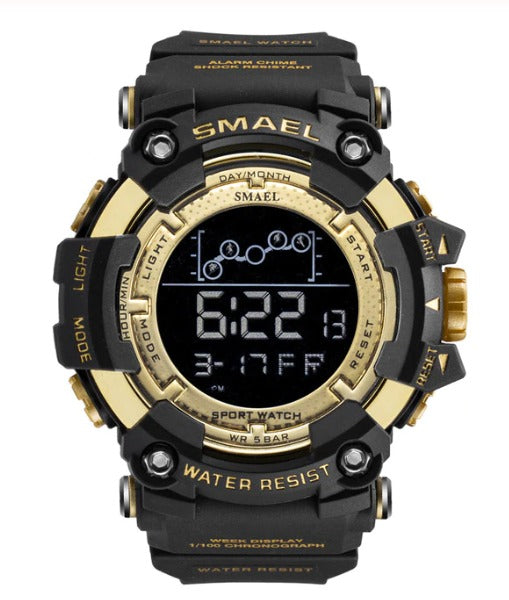 Smael Digital Analog Watch Model 1802 - Black Gold