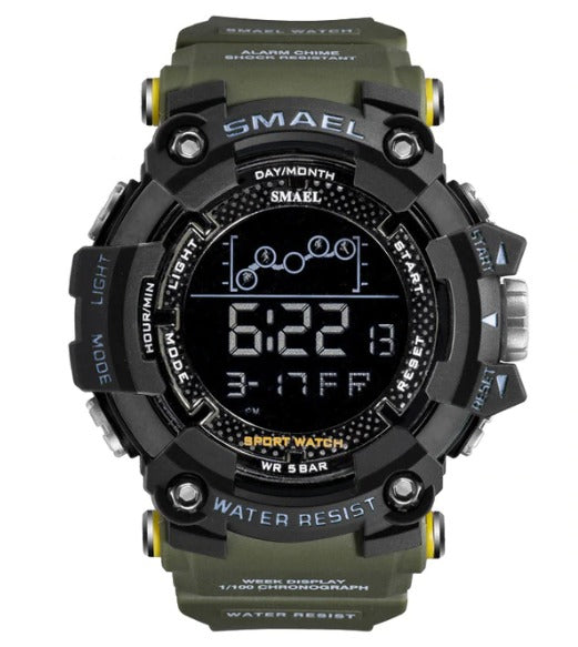 Smael Digital Analog Watch Model 1802 - Army Green
