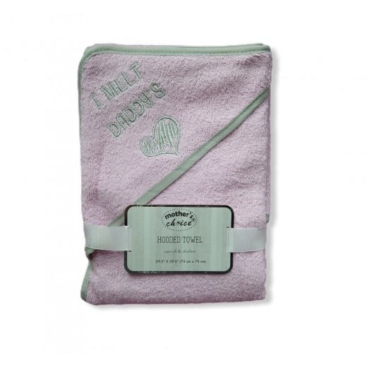 100% COTTON HOODED TOWELS 'I MELT DADDY'S HEART'