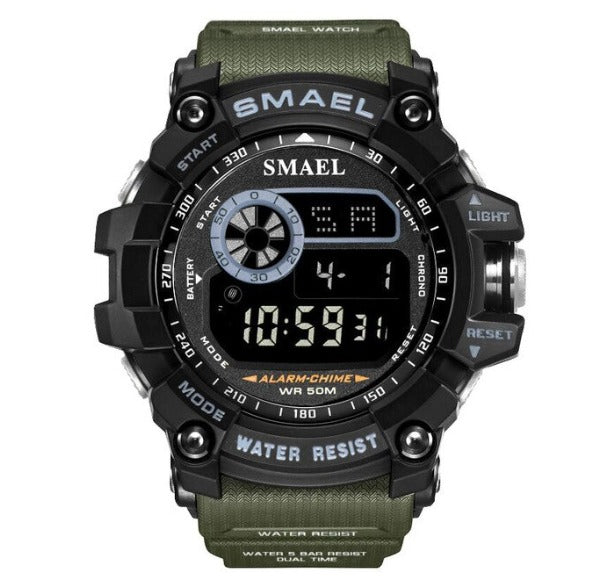 Smael Multifunctional Digital Watch Model 8010 - Army Green