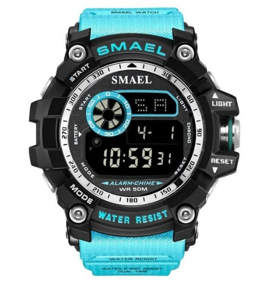 Smael Multifunctional Digital Watch Model 8010 - Sky Blue