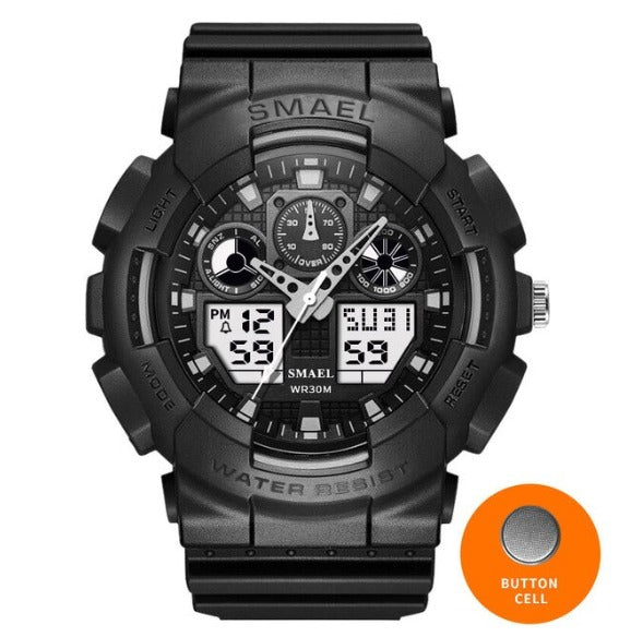 Smael Multifunctional Digital Analog Watch Model 1027 - Black