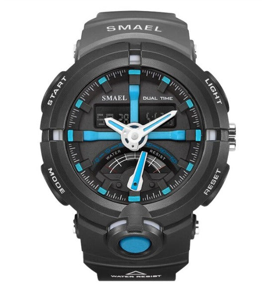 Smael Multifunctional Digital Analog Watch Model 1637 - Black Blue