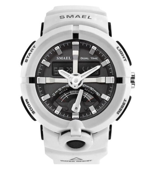 Smael Multifunctional Digital Analog Watch Model 1637 - White