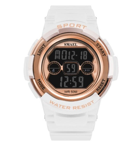Smael Ladies Multifunctional Digital Analog Watch Model 1632B - Rose White