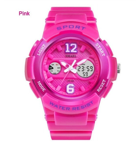 Smael Ladies Multifunctional Digital Analog Watch Model 1632 - Pink