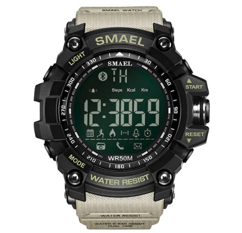 Smael Multifunctional Bluetooth Watch - Khaki