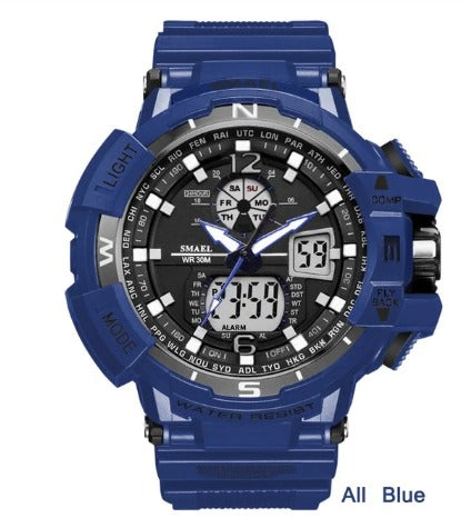 Smael Multifunctional Digital Analog Watch Model 1367 - Blue