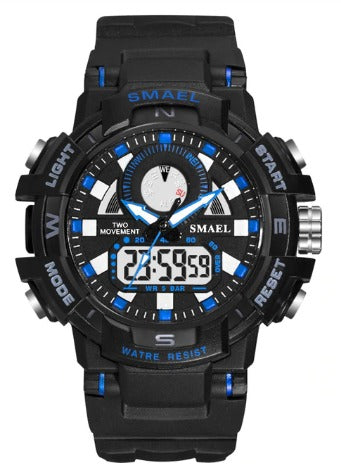 Smael Ladies Multifunctional Digital Analog Watch Model 1557 - Black Blue