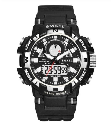 Smael Ladies Multifunctional Digital Analog Watch Model 1557 - Black White