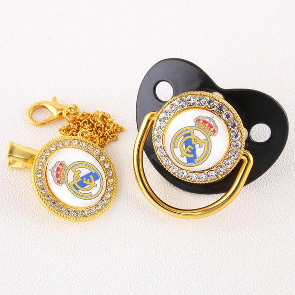 Baby Bling Dummy Pacifier - Real Madrid Black