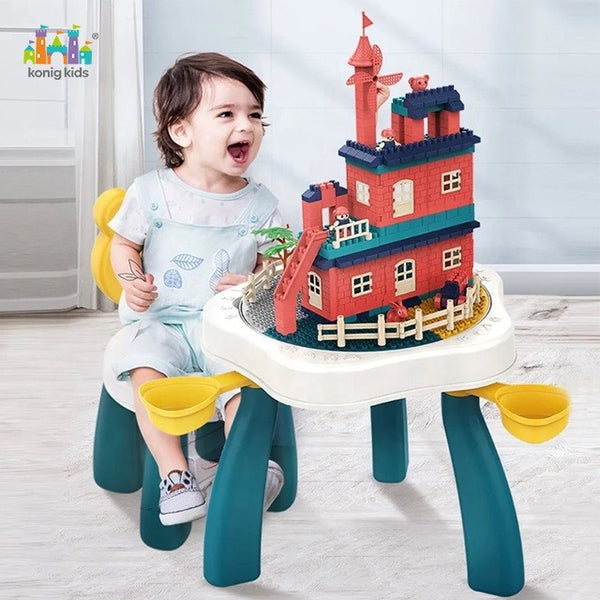 Early Education Activity Table With Blocks - Castle
