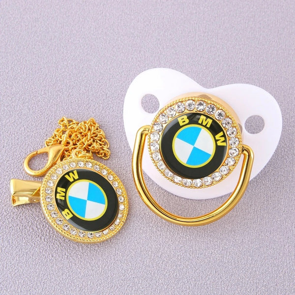 Baby Bling Dummy Pacifier - BMW White