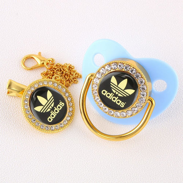 Baby Bling Dummy Pacifier - Adidas Blue