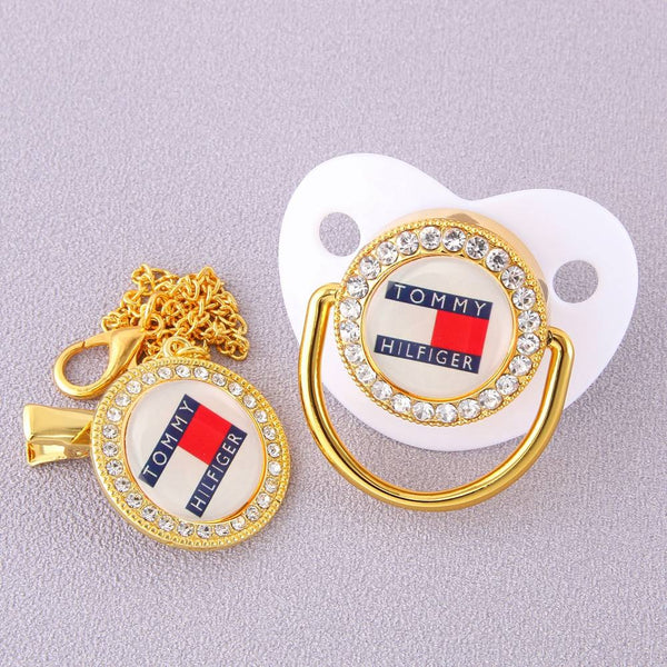 Baby Bling Dummy Pacifier - Tommy Hilfiger White