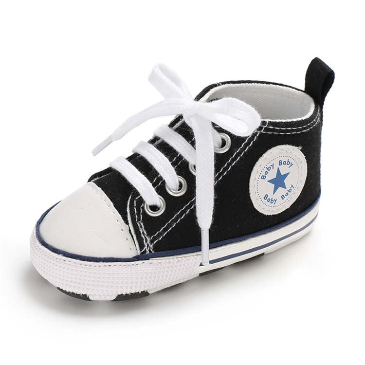 Infants Anti-slip Canvas Sneaker - Black
