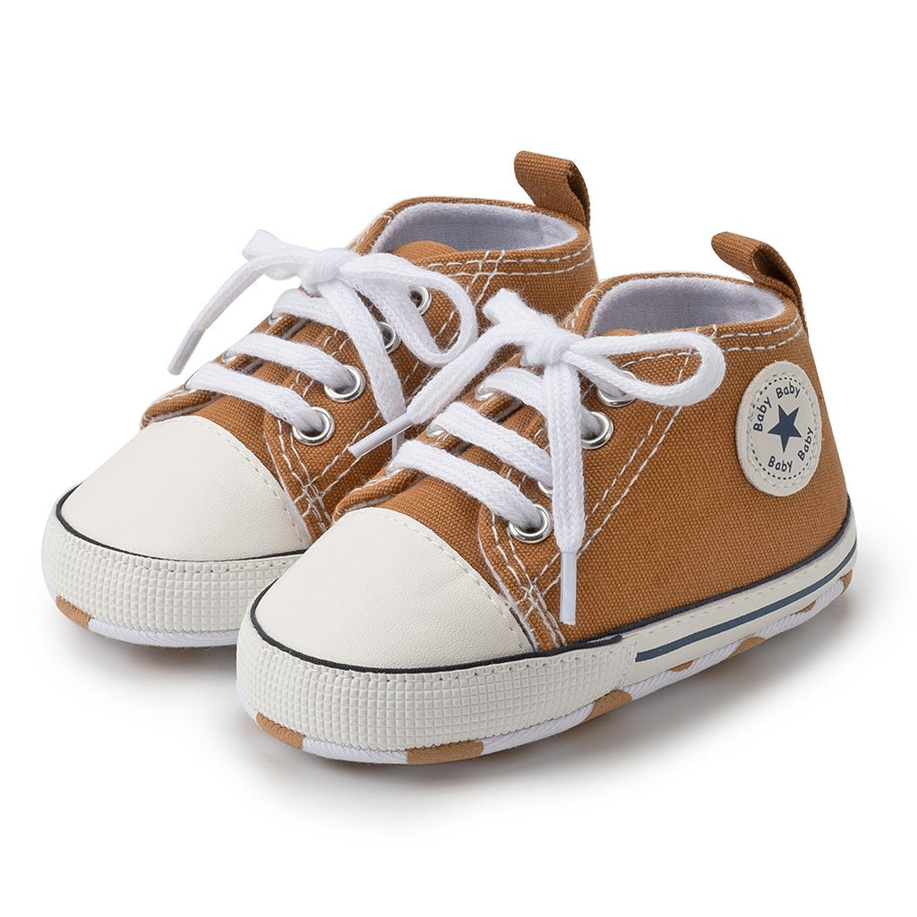 Infants Anti-slip Canvas Sneaker - Brown