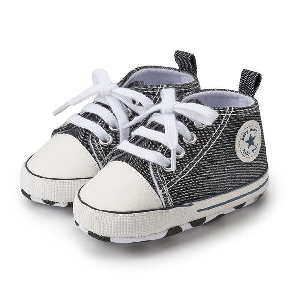 Infants Anti-slip Canvas Sneaker - Dark Grey