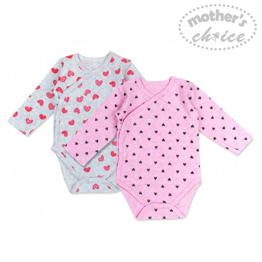 2 PACK BODYSUITS - HEARTS