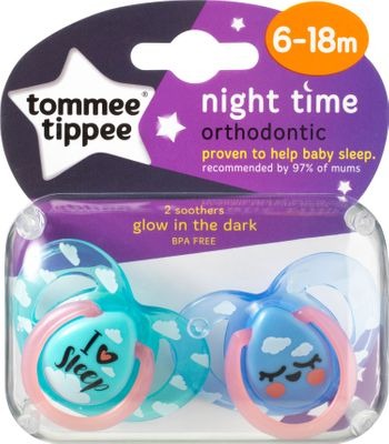 Tommee Tippee Closer to Nature Night Soother 6-18months girls