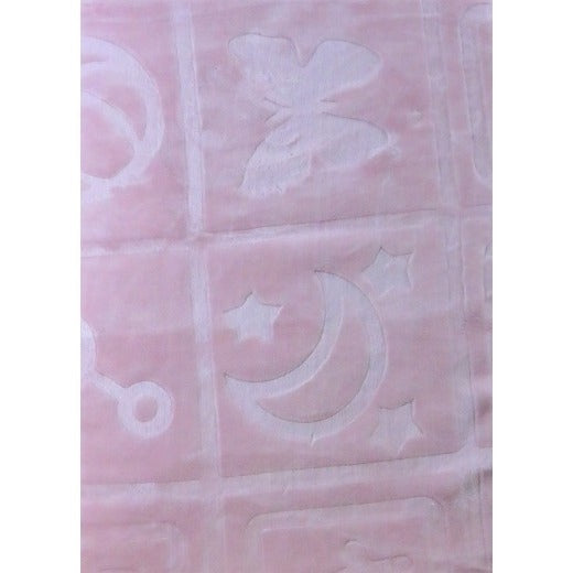 MOTHERS CHOICE BABY MINK BLANKET - PINK ABC
