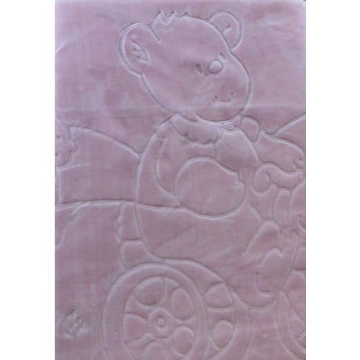 MOTHERS CHOICE BABY MINK BLANKET - PINK BEAR