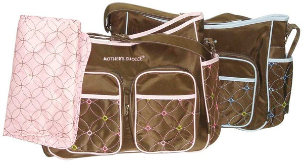 Mothers Choice Nappy Bag With Changing Mat - Pink