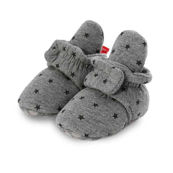 Infants Anti-slip Cotton Winter Slipper Shoe - Grey Stars