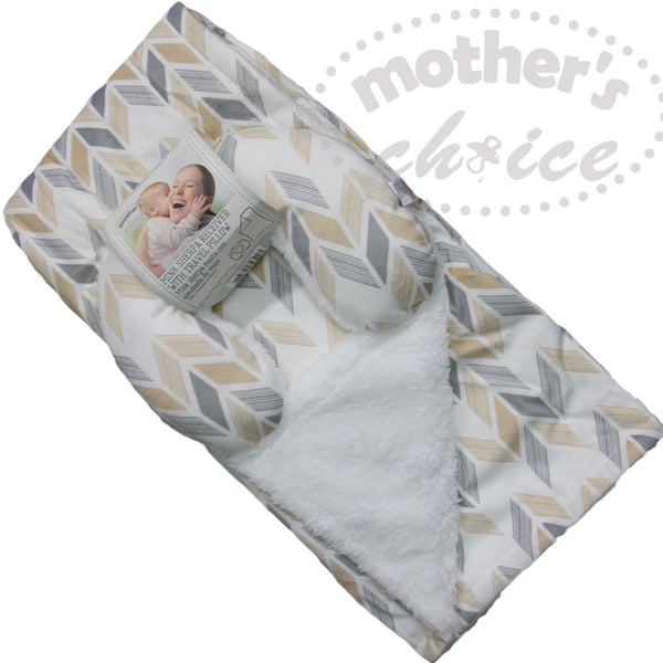 BABY BLANKET WITH TRAVEL PILLOW 'NEUTRAL'