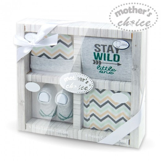 4 PC INFANT GIFT SETS - STAY WILD LITTLE ONE