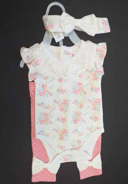 LUNA & LILY 3PC BABY SLEEVELESS SETS - FLORAL