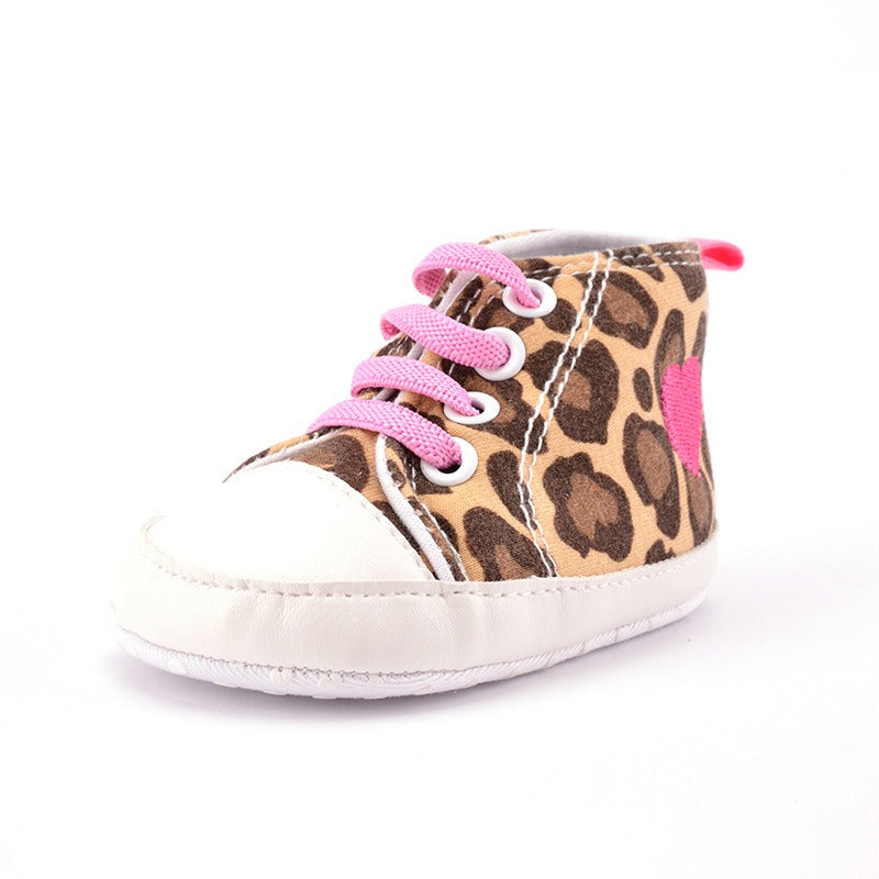 Infants Anti-slip  Girls Canvas Sneaker - Leopard