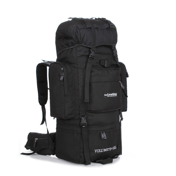 85L Outdoor Waterproof Rucksack, Trekking & Hiking Backpack - Black