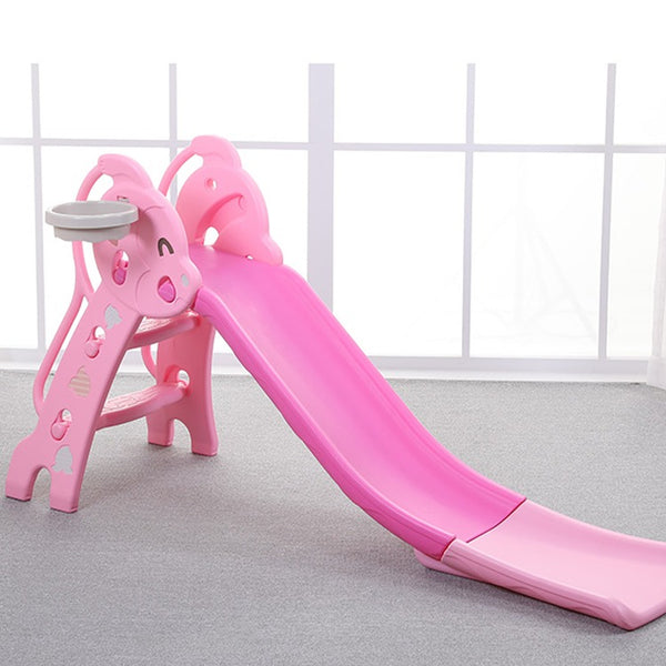 Toddler Indoor Slide Set with Monkey Frame - Pink