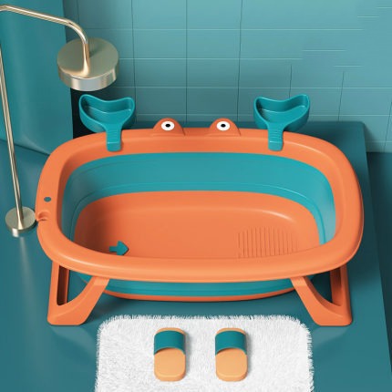 Infant Baby Foldable Bathtub - Orange