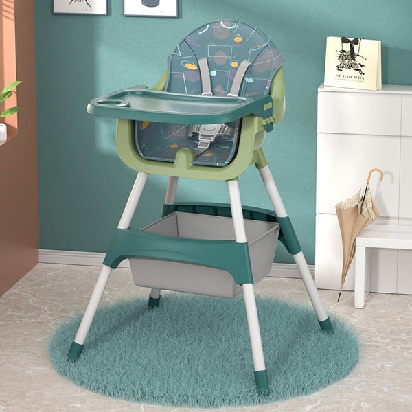 Baby Feeding High Chair - Pyramid Position - Green Galaxy