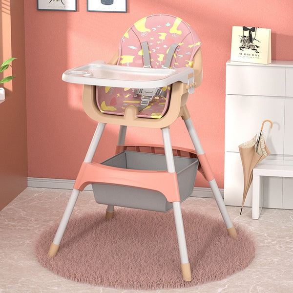 Baby Feeding High Chair - Pyramid Position - Pink Galaxy