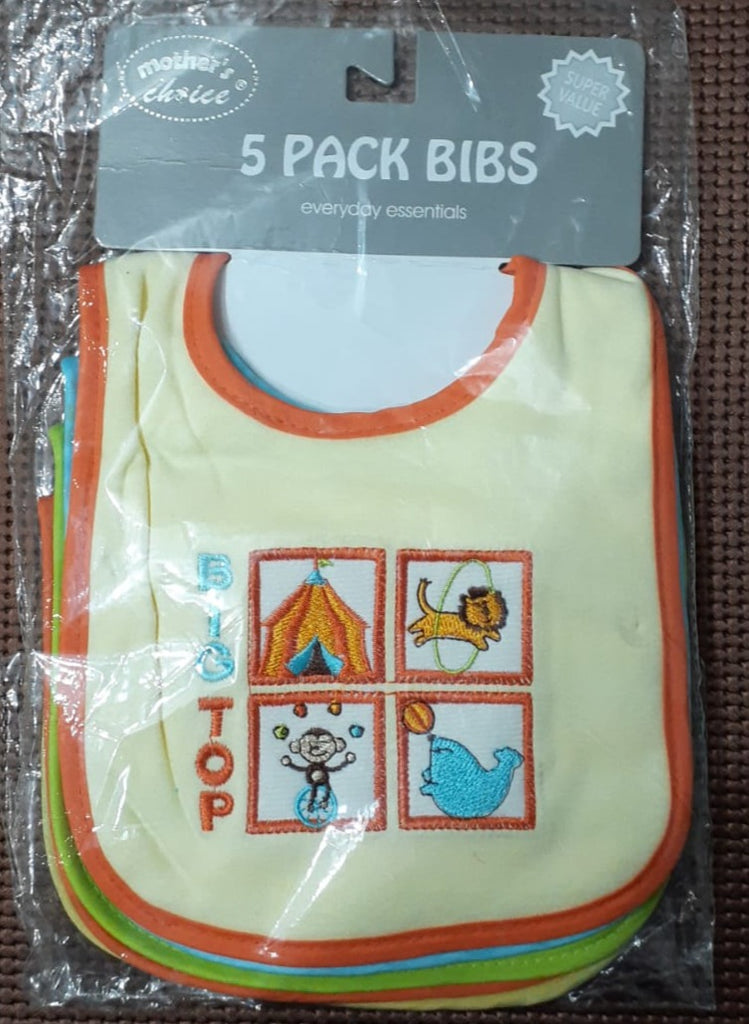 Baby Bibs 5 Pc Value Pack - Big Top