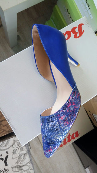 Bata Floral Fashion Heel - Blue