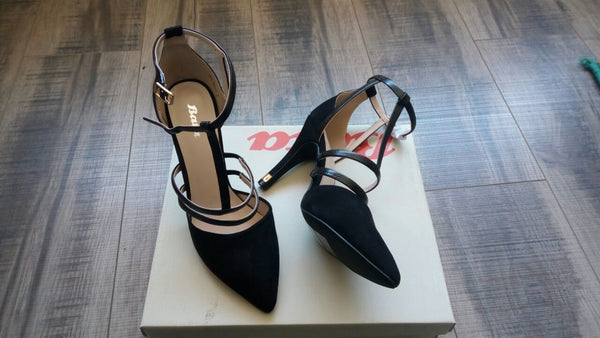 Bata Suede Fashion Heel - Black