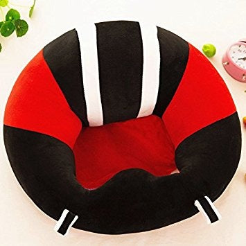 BABY SEAT SUPPORT SIT UP CHAIR SOFA PLUSH PILLOW - Black