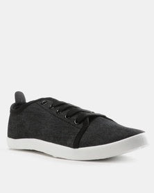 Pierre Cardin Basic Canvas Plimsoll Sneakers Black