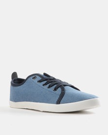 Pierre Cardin Basic Canvas Plimsoll Sneakers Blue