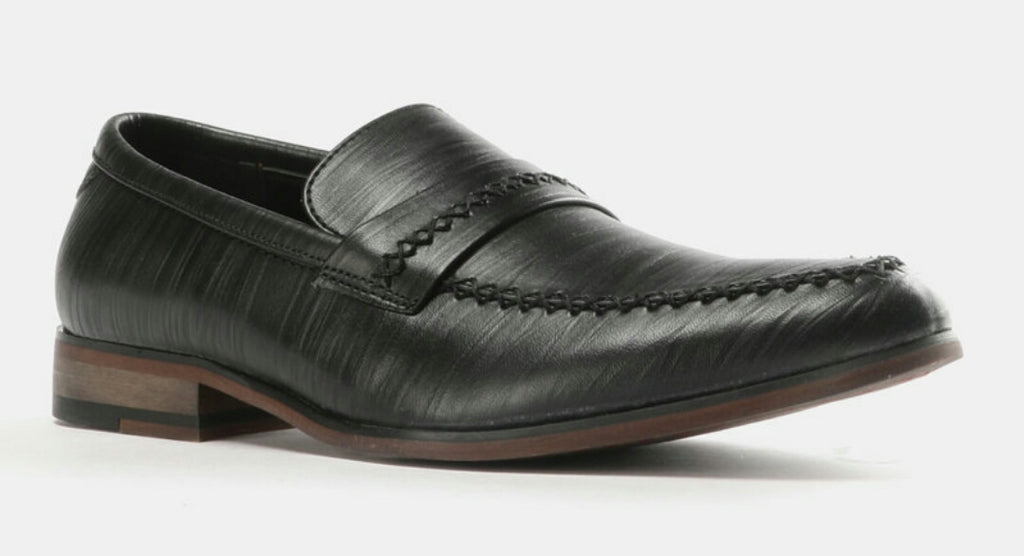 Formal Embossed Slip On Shoes - Black