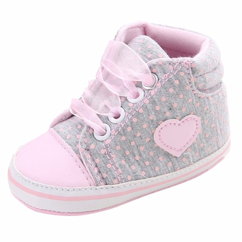 Infants Soft sole Sneakers - Pink/Grey