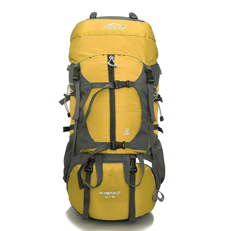 Olympus III Rucksack, Trekking & Hiking Backpack 65 Ltrs - Yellow