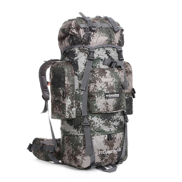 85L Outdoor Waterproof Rucksack, Trekking & Hiking Backpack - Camouflage