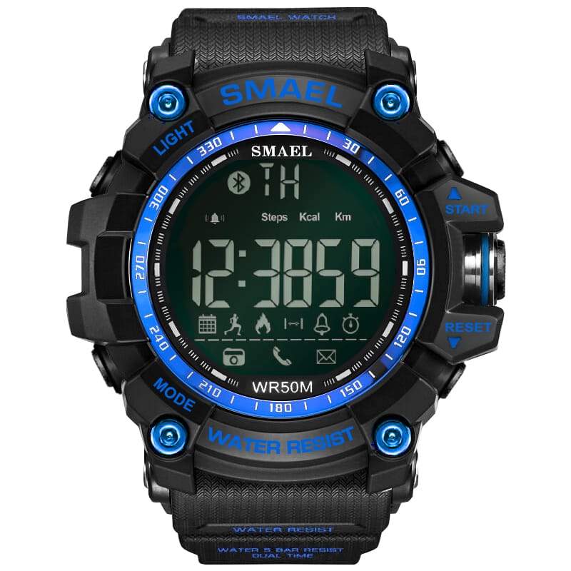 Smael Multifunctional Bluetooth Watch - Black and Blue