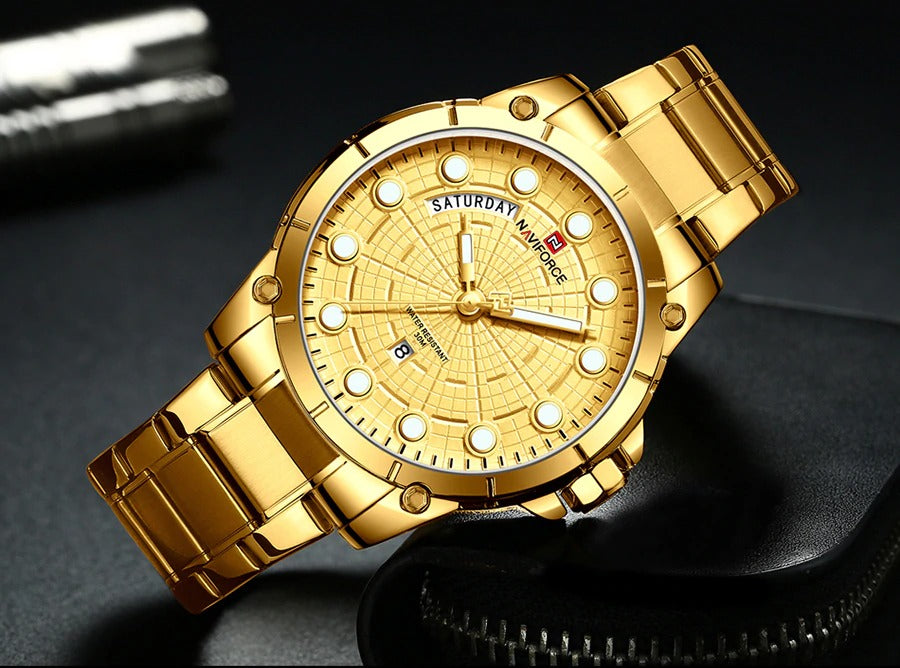 Men's Naviforce Stainless Steel Watch (9152) - Gold