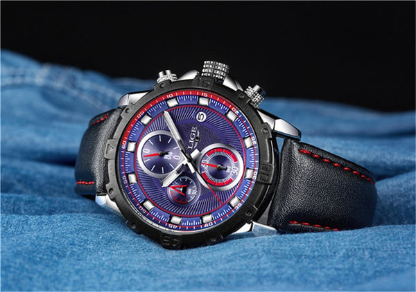 Men's Lige Watch Model 9816  - Blue